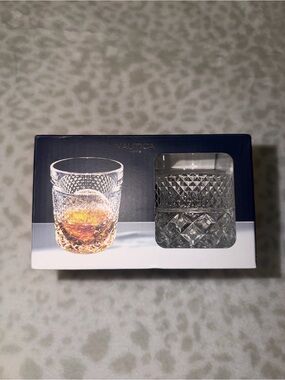 Nautica Clear Cut-Glass Whiskey Tumblers - Clear